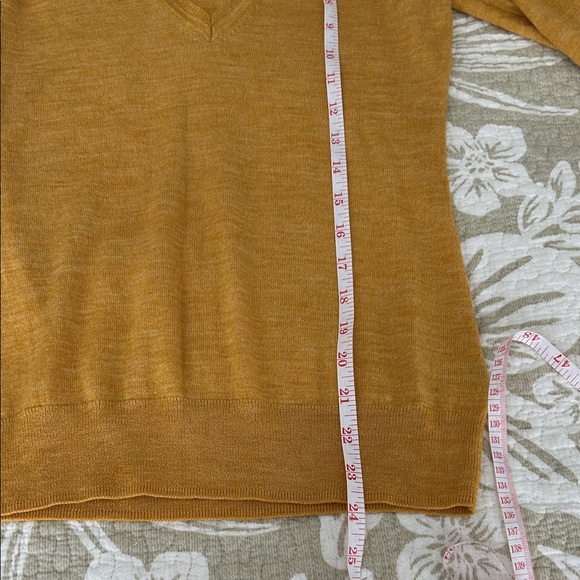 The Limited Golden Yellow V-Neck Wool Blend Sweater | Size Small - Picture 6 of 6